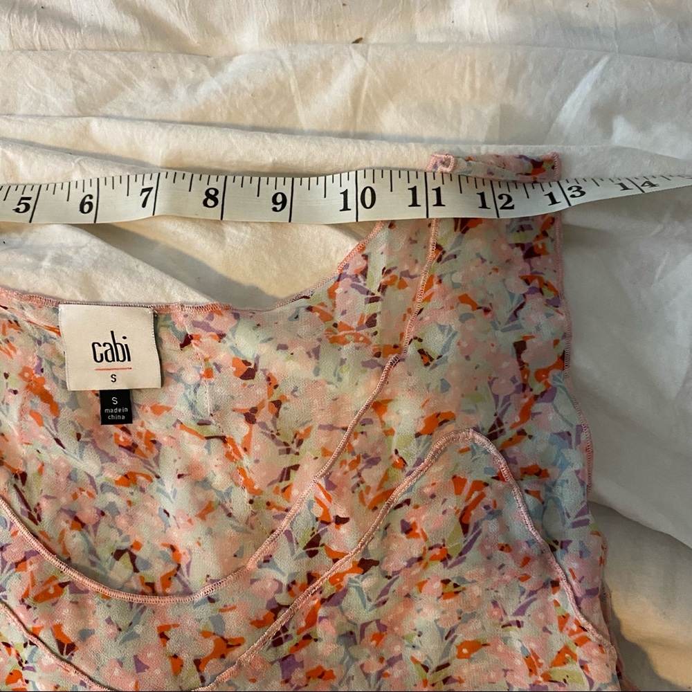 CAbi Floral Sleeveless Tiered Blouse B64 - Picture 9 of 14